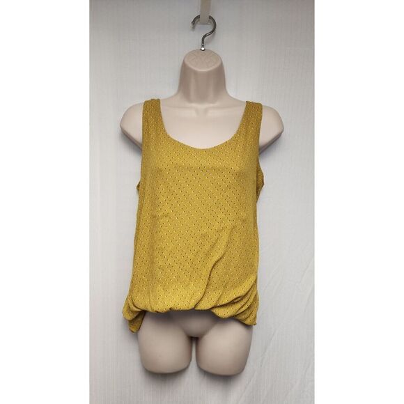 LOFT Women Polka Dots Yellow/White Sleeveless Blouse Size Small - Picture 4 of 8